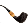Italian Estates Savinelli Autograph Sandblasted Bent Billiard with Bamboo (6) (Unsmoked)