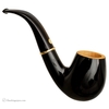 Italian Estates Mastro de Paja Smooth Bent Billiard (One Sun) (Media) (Nera) (9mm) (Unsmoked)