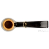 Italian Estates Mastro de Paja Smooth Bent Billiard (One Sun) (Media) (Nera) (9mm) (Unsmoked)