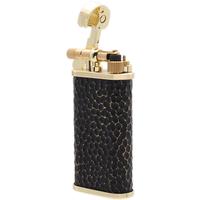 Lighters Kiribi Pipe Lighter - Kabuto Tsuchime Black Brass